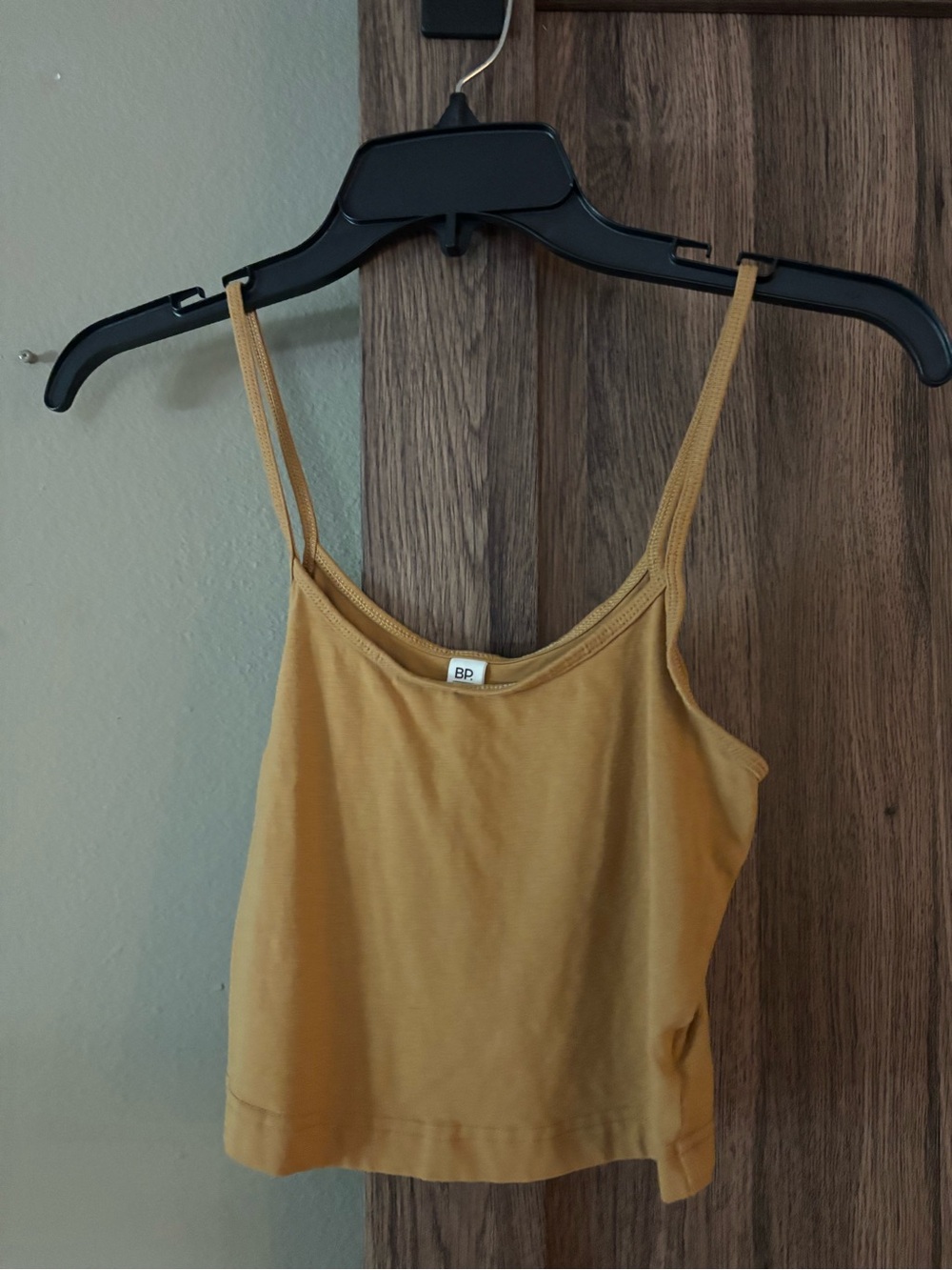 Nordstrom mustard ribbed crop cami